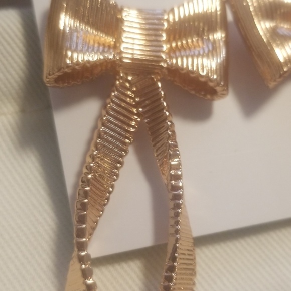 Kate Spade Rose Gold "Wrapped Up" Bow Earrings - Picture 2 of 4